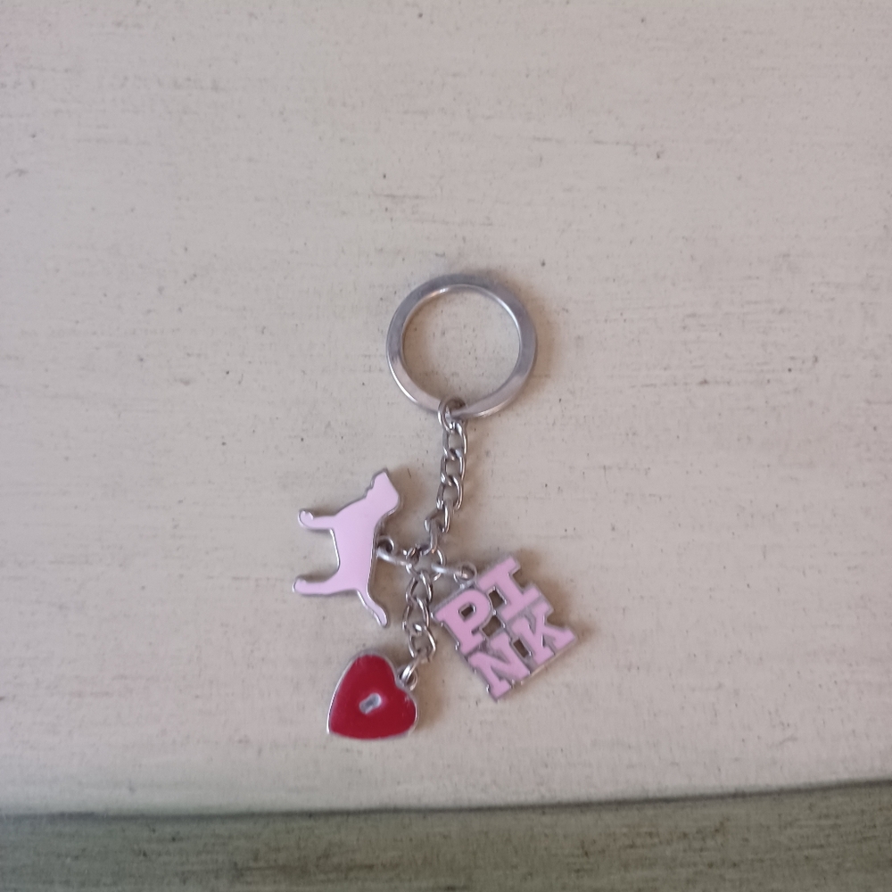 PINK Victoria's Secret Pink and Red Key Holder